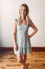 Sage Polka Dot Mini Dress