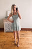 Sage Polka Dot Mini Dress