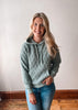 Sage Quilted Hooded Sweatshirt