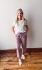 Serenity Fleece Joggers - Dusty Lavender