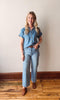 Short Sleeve Denim Button Up
