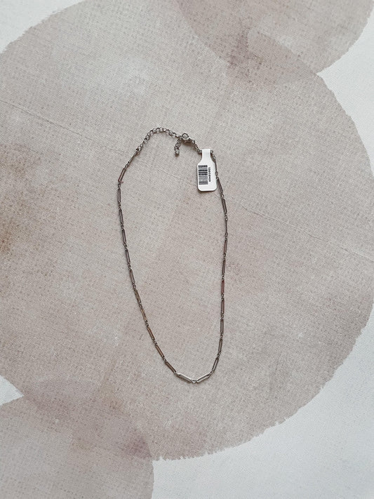 Silver Oval Chain Necklace