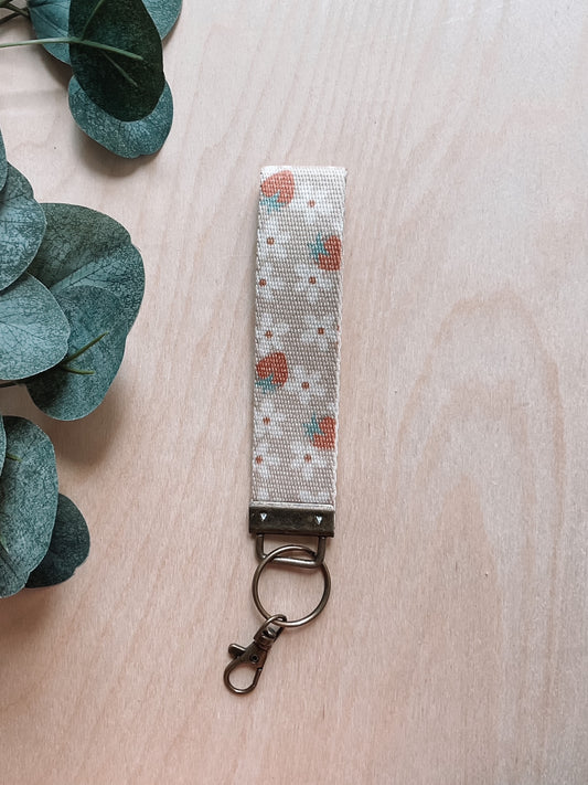 Strawberry Daisy Keychain Lanyard