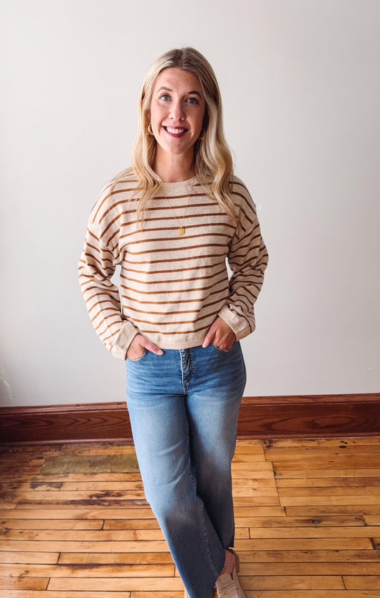 Sylvie Striped Oatmeal Sweater