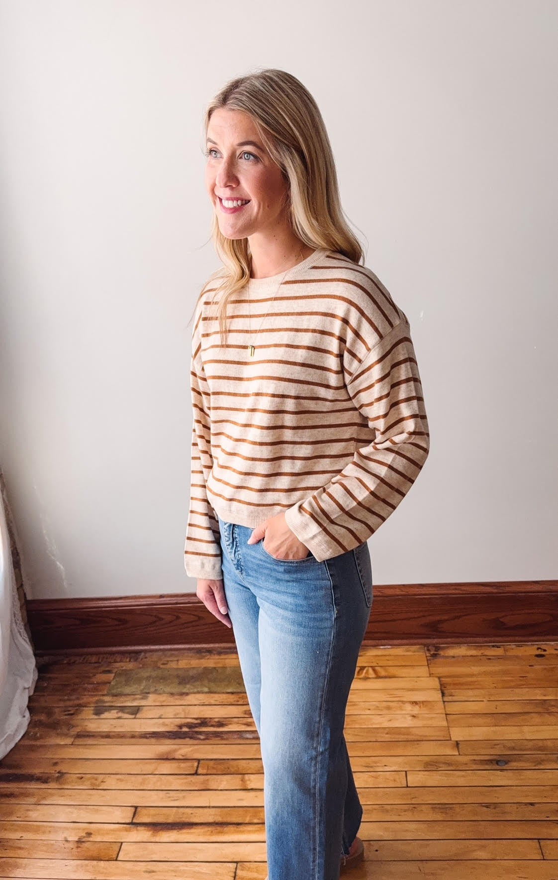Sylvie Striped Oatmeal Sweater
