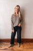 Taupe + Black Casual Sweater