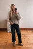 Taupe + Black Casual Sweater