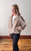 Taupe Checker Teddy Jacket