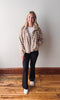 Taupe Checker Teddy Jacket