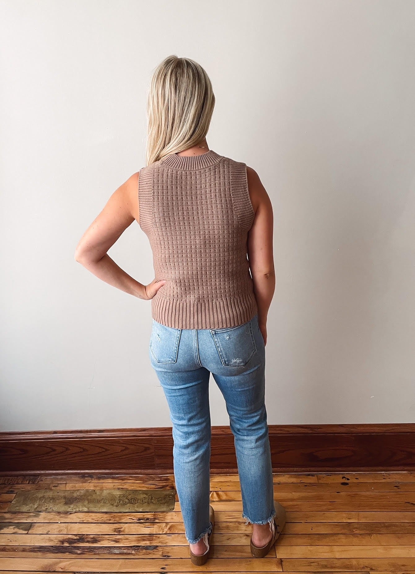 Textured Stitch Sweater Tank