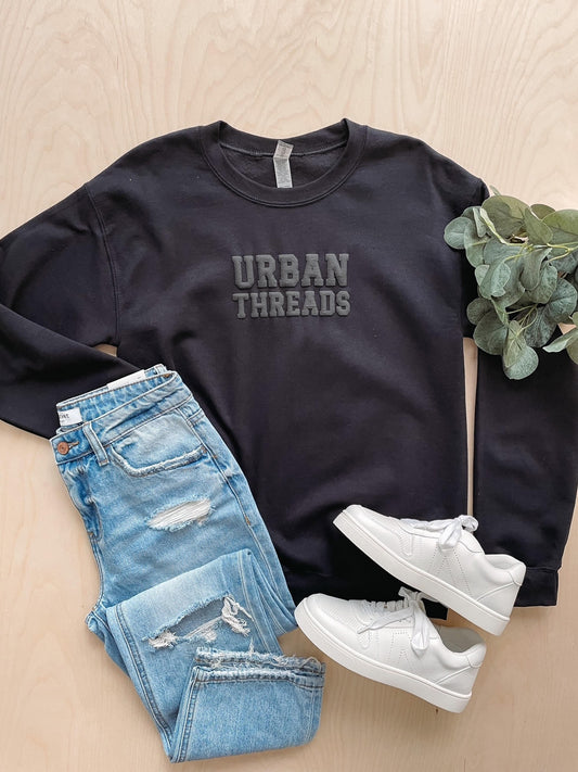 Urban Threads Black Puff Sweatshirt