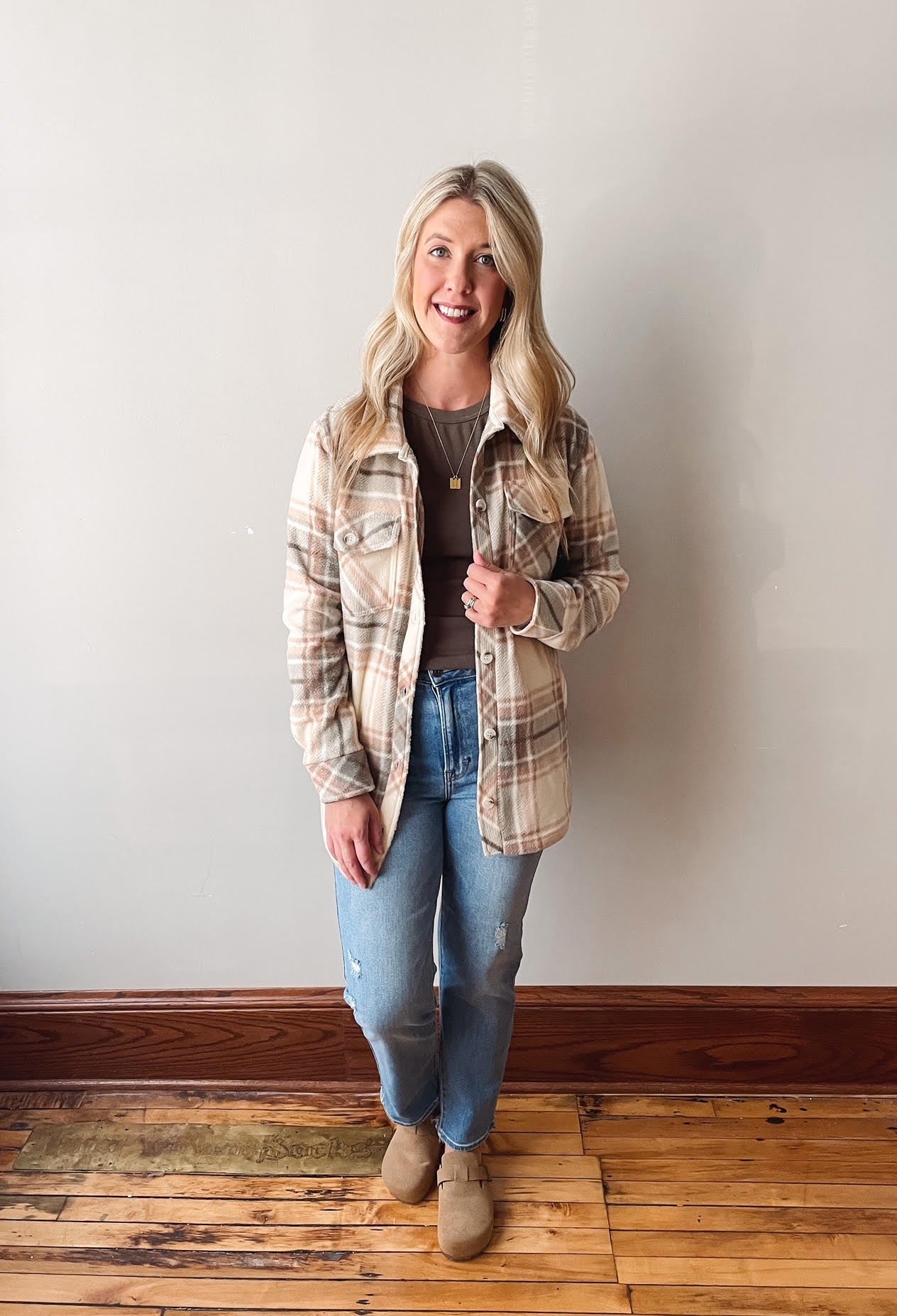 Vanilla Vetiver Plaid Shacket