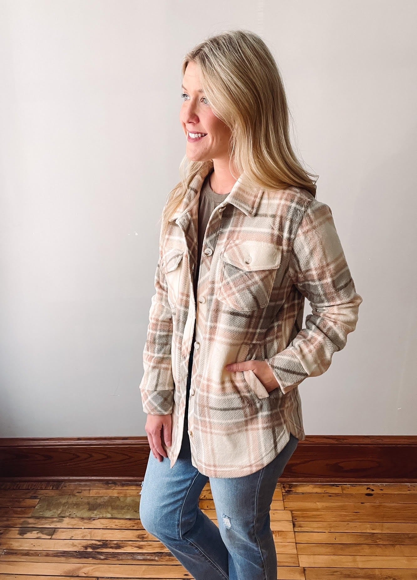 Vanilla Vetiver Plaid Shacket