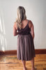 Velvet + Chiffon Taupe Dress