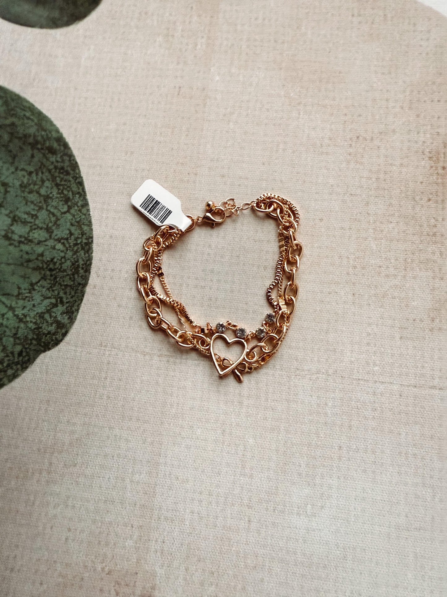 Vivienne Bow & Heart Station Bracelet