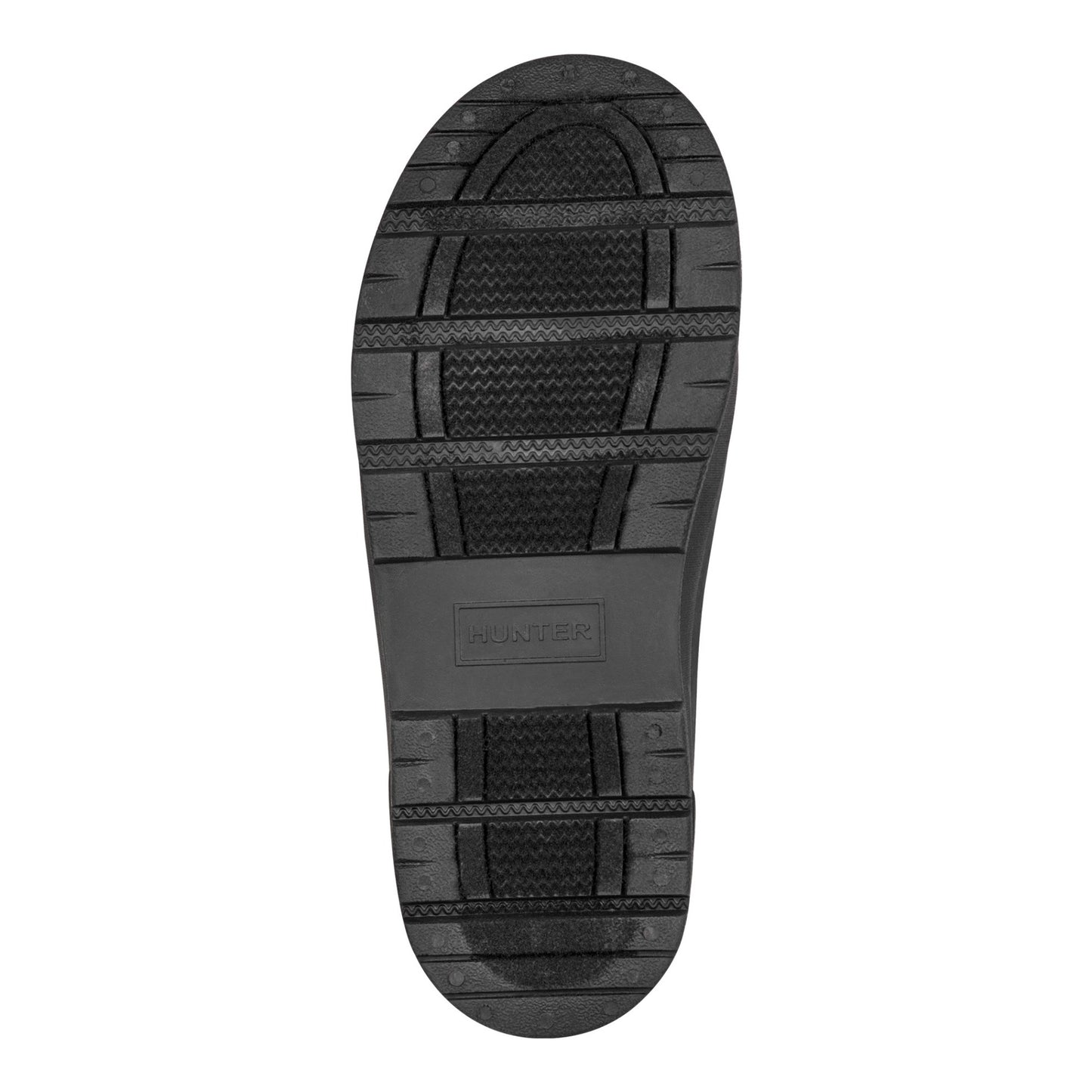 Black slide sandal on a white background