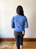 Andrea Blue Balloon Sleeve Sweater