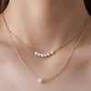 Gold Double Layer Pearl Necklace