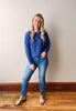 Jessica Royal Blue Textured Sweater
