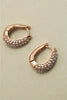 Oval Pearl Gold Huggie Earrings
