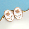 White Flower Earrings