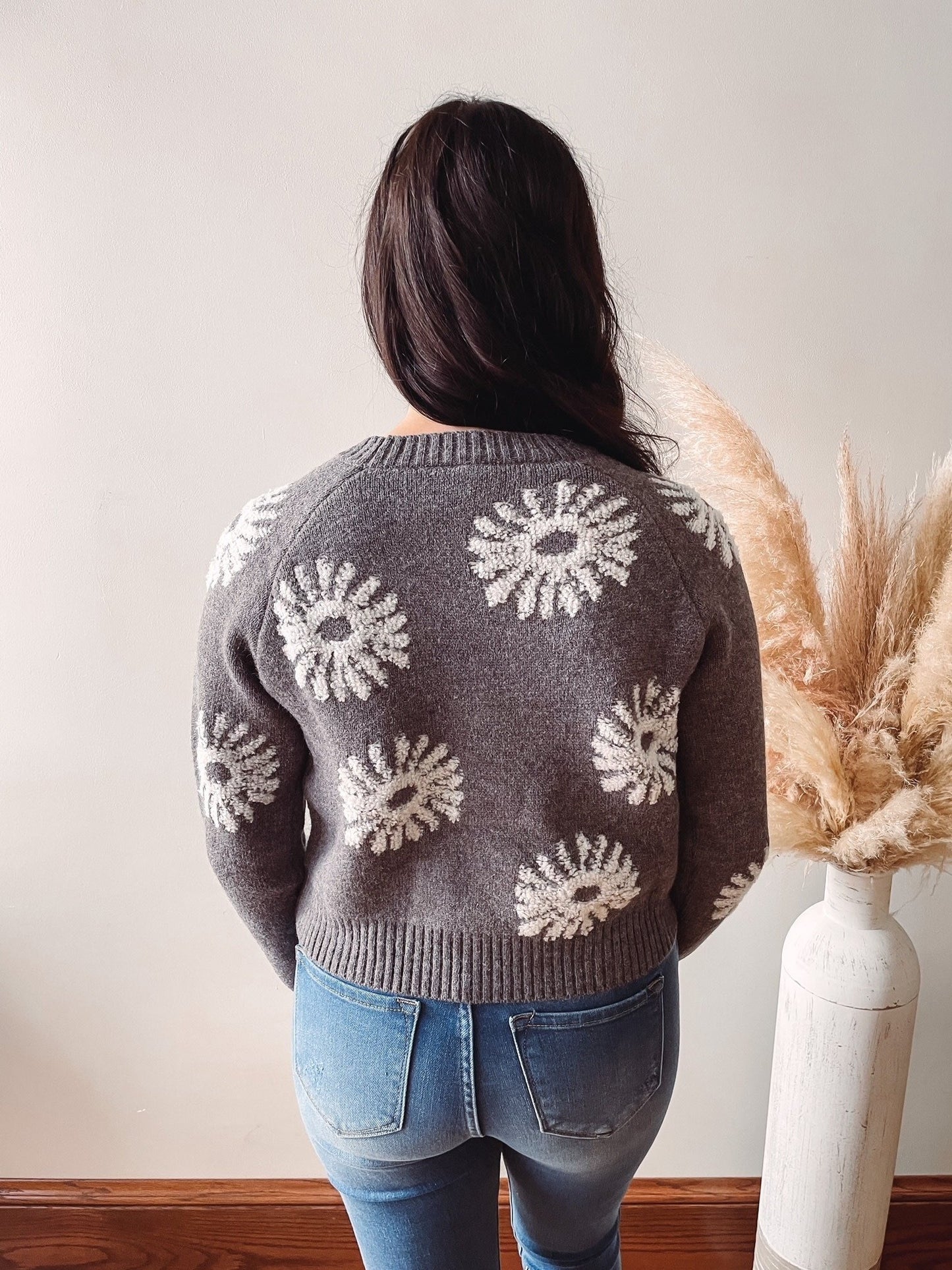 Charcoal Daisy Sweater