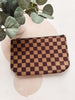 Checkered Cosmetic Bag