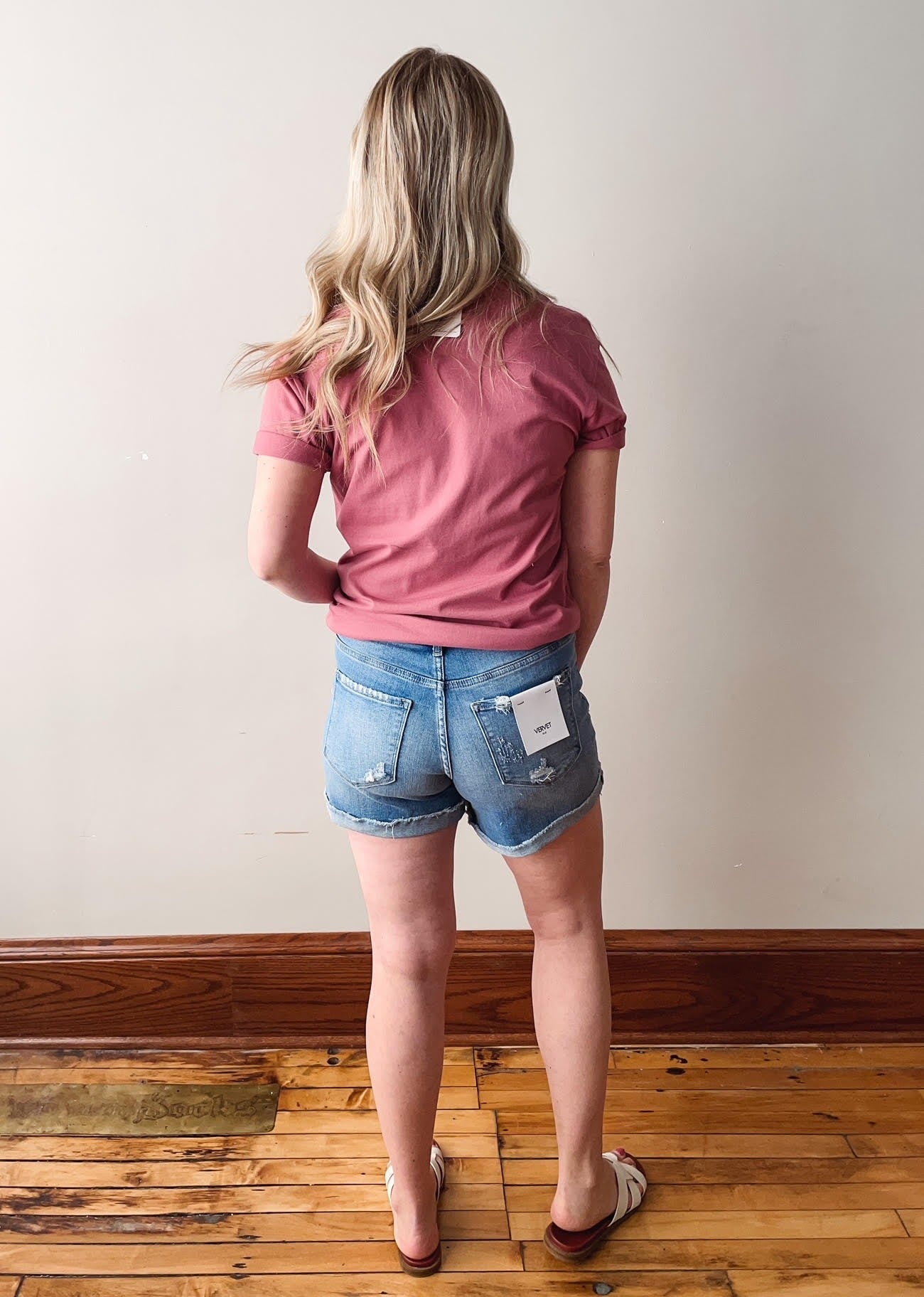 Julie Denim Cuffed Shorts (4" inseam)