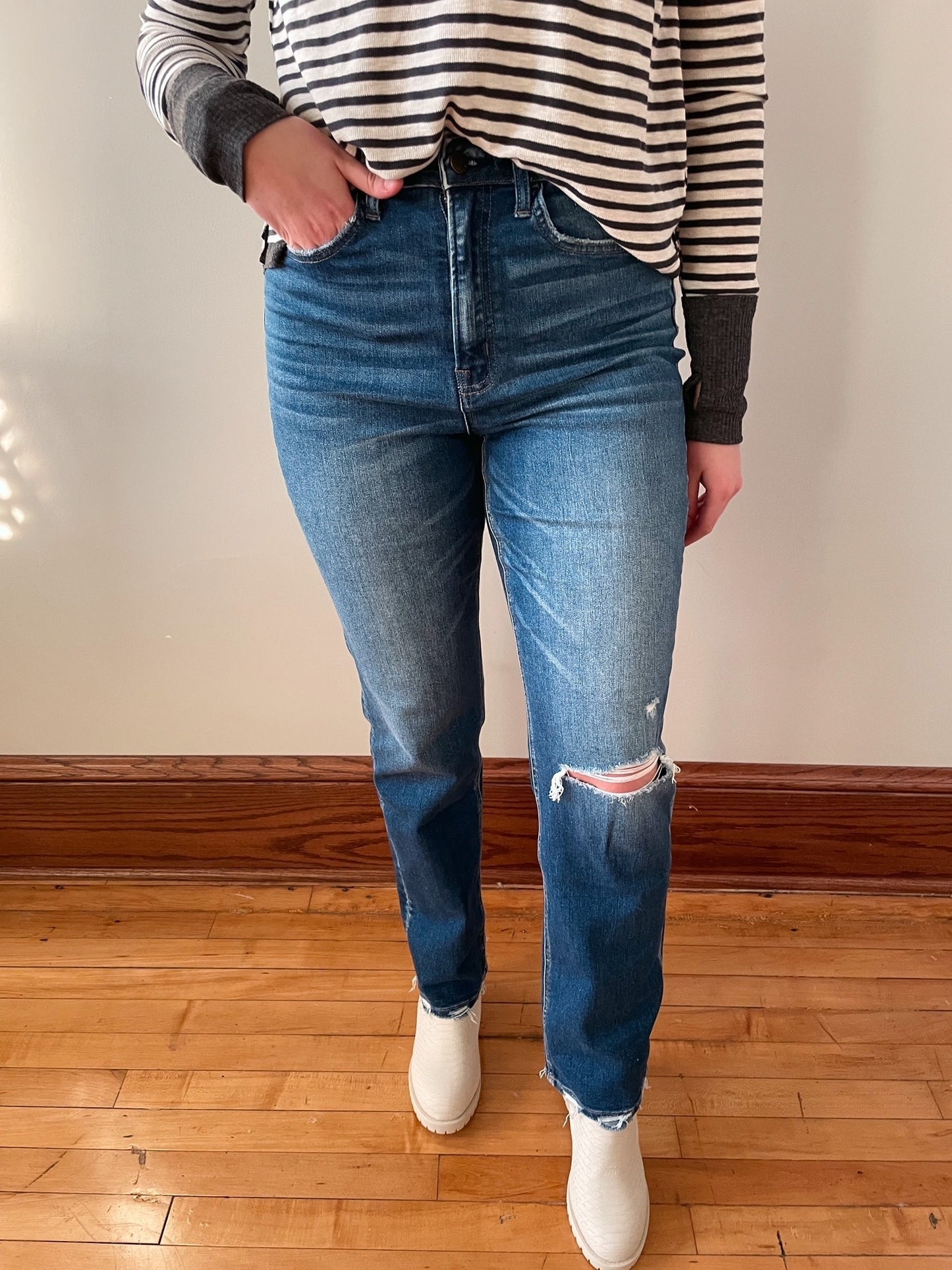 Emily Super High Rise Straight Jeans