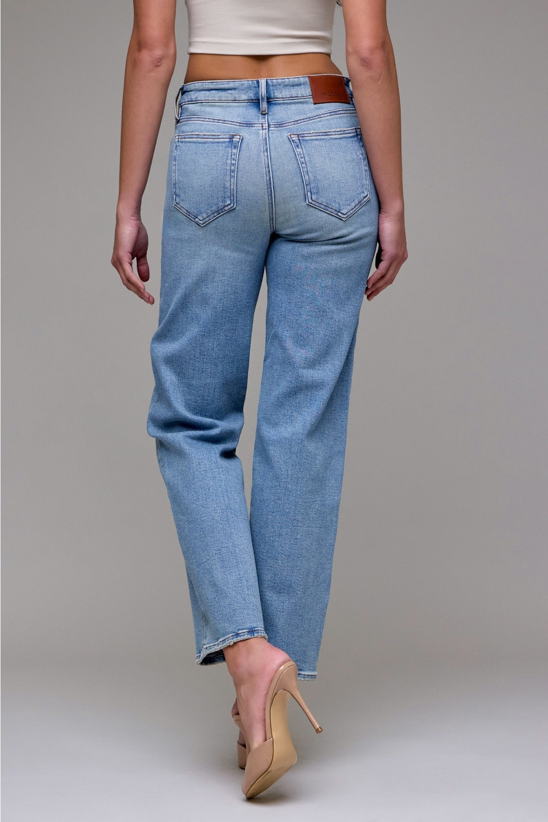 Vintage Wash Stretch Mid Rise Classic Straight