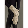 Beige Cable Knit Mittens
