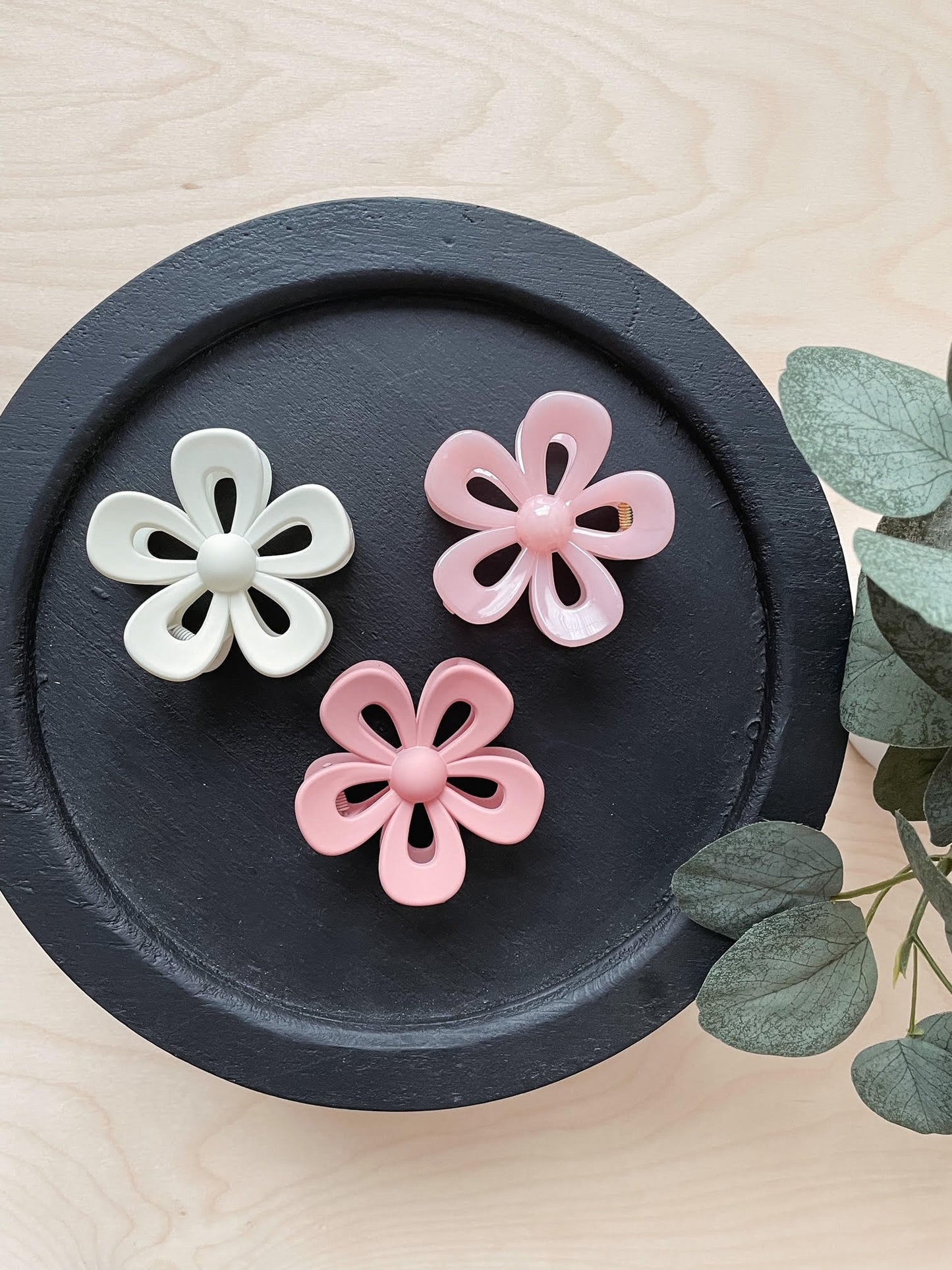 Eden Pink Flower Hair Clip