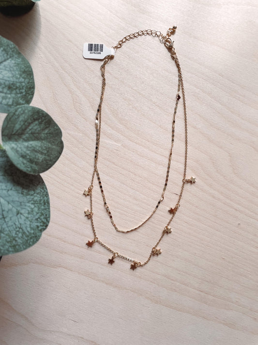 Gold Star Layered Necklace