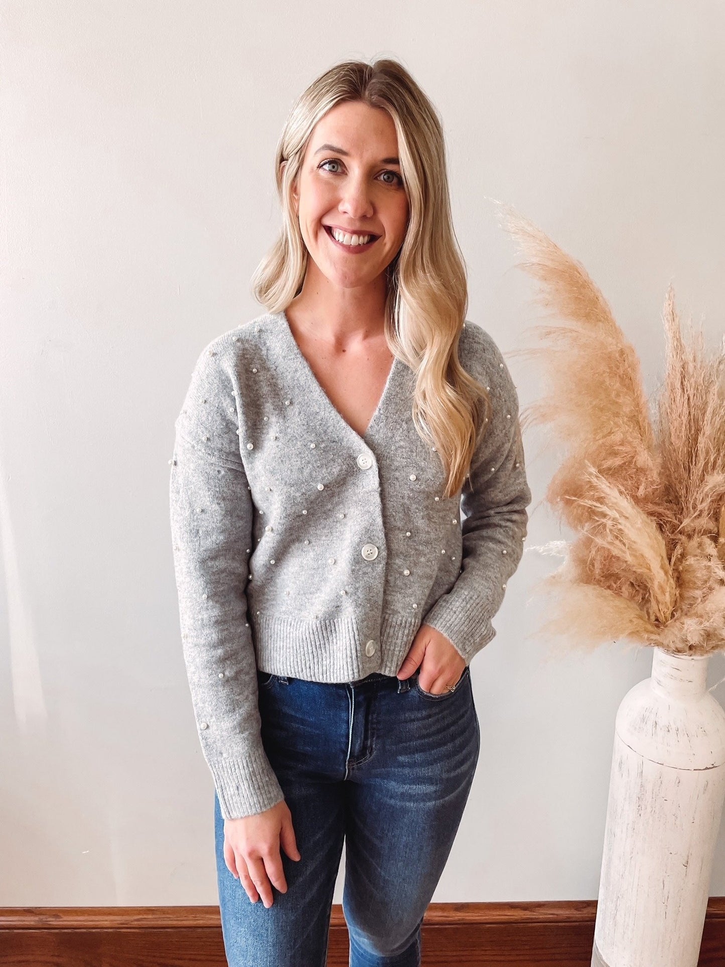Holly Heather Grey Pearl Sweater