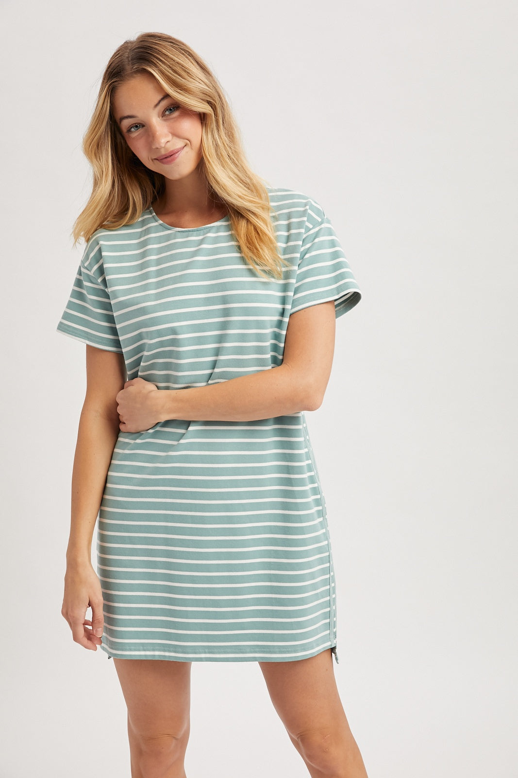 Alexis Sage + White Striped Dress Medium Alexis Sage + White Striped Dress Medium
