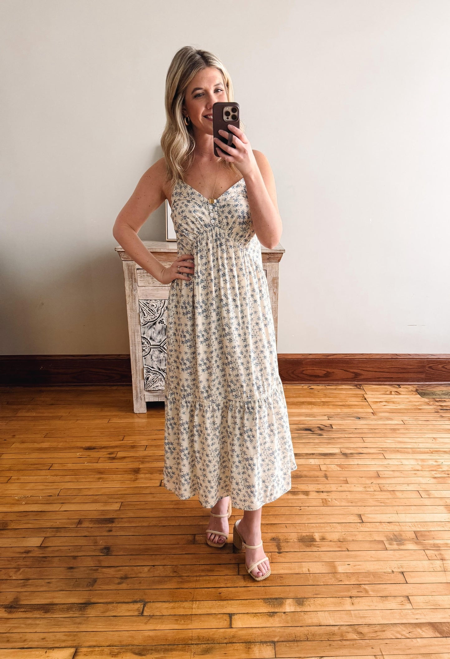 Tiana Blue Floral Dress