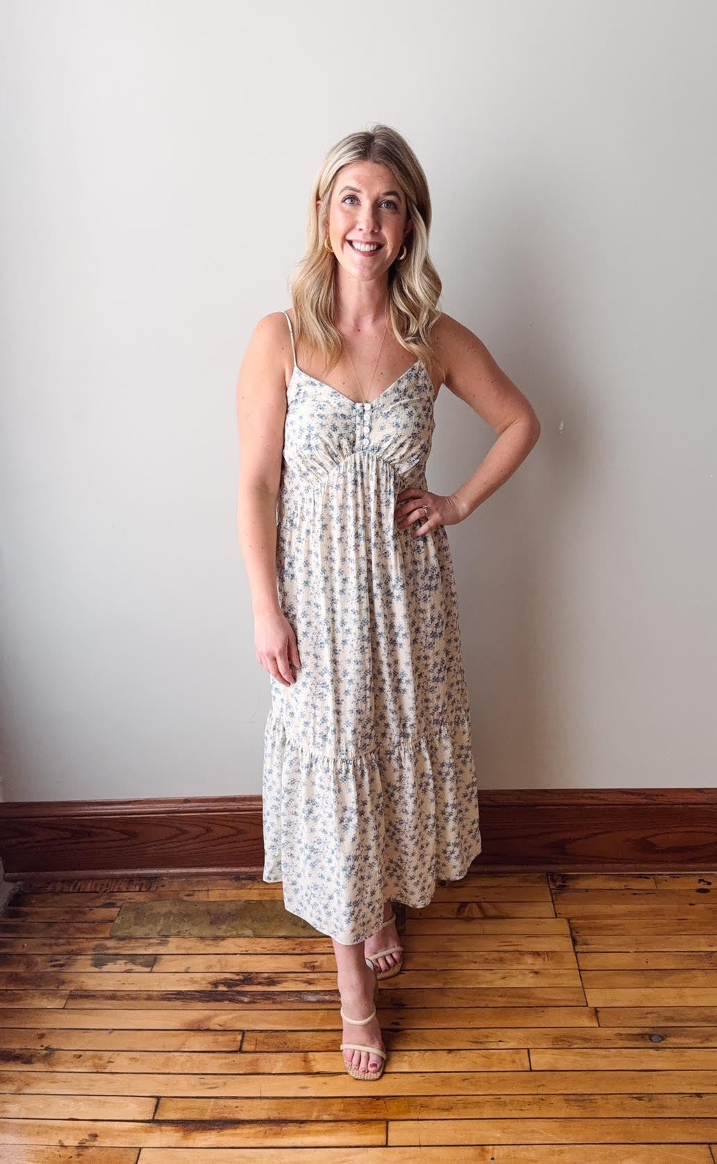 Tiana Blue Floral Dress