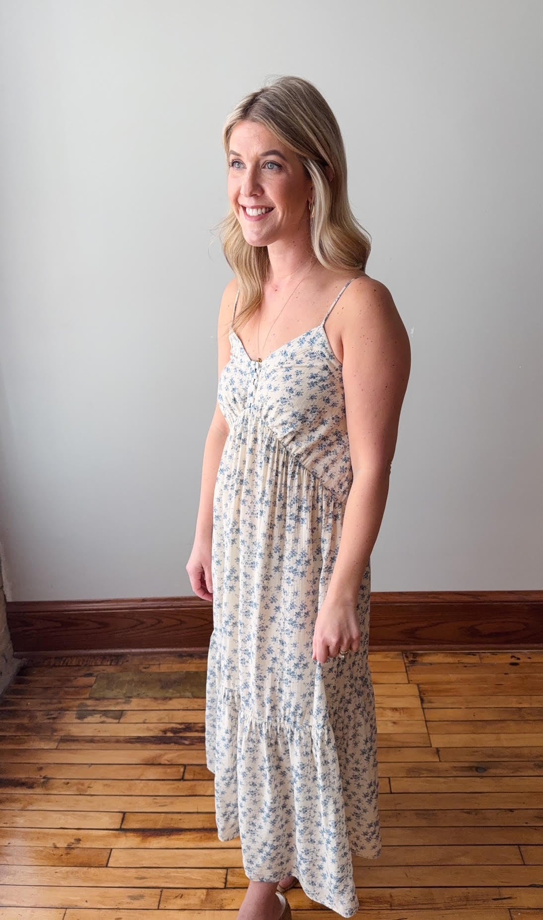 Tiana Blue Floral Dress