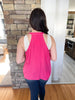 Hot Pink Embroidered Tank