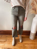 Leslie Vintage Olive Flare Jean