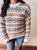 Grey + Camel Lodge Sweater