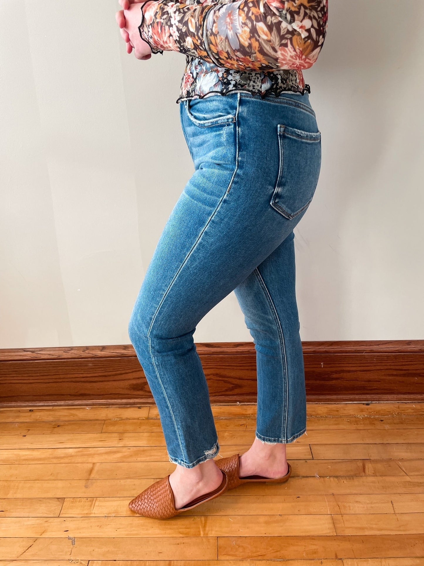 Marie High Rise Slim Straight Jeans