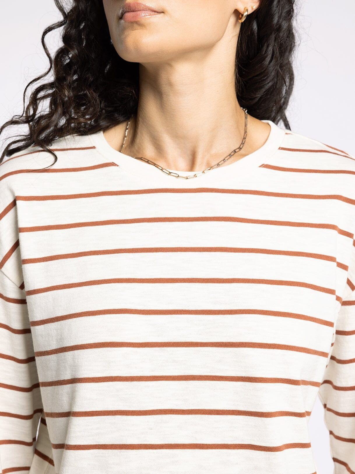 Nellie Top - Off White Brown