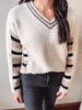 Nicole Cream Stripe Sweater
