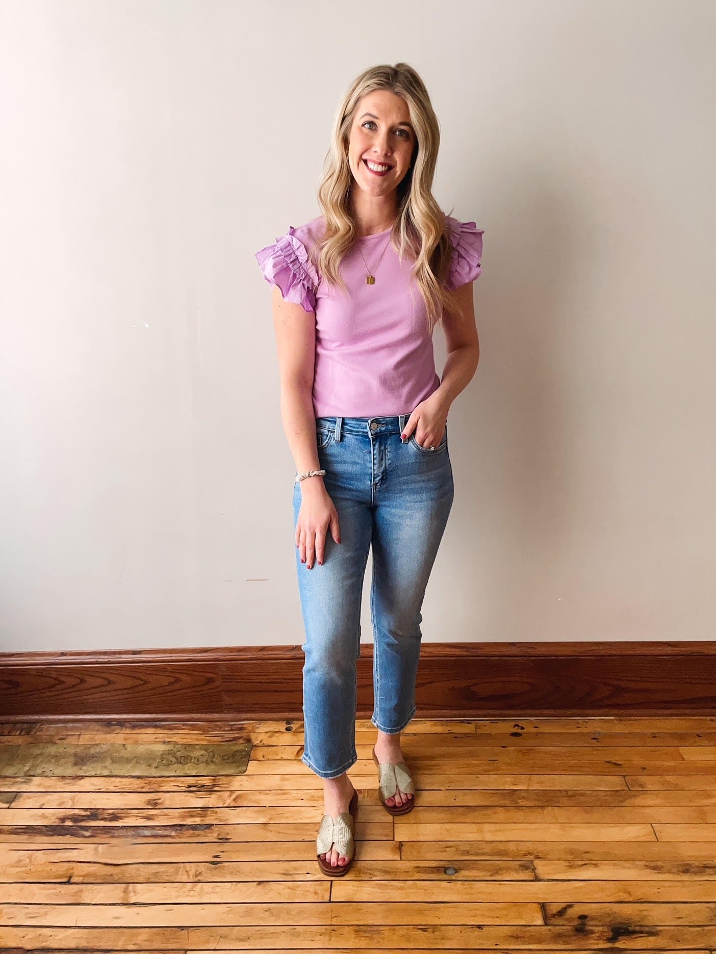 Lavender Ruffle Tank