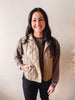 Gabby Taupe Quilted Vest
