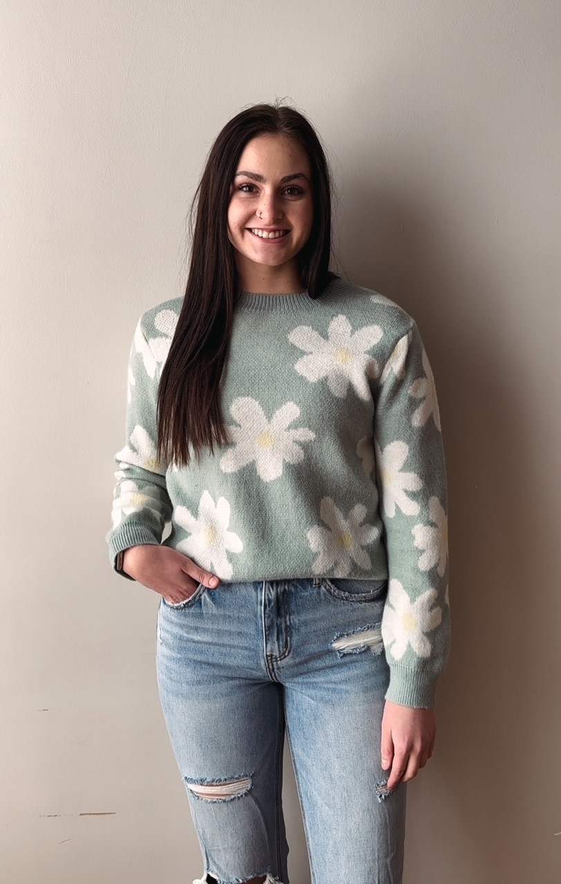 Sage Daisy Sweater