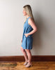 Smocked Shoulder Chambray Dress