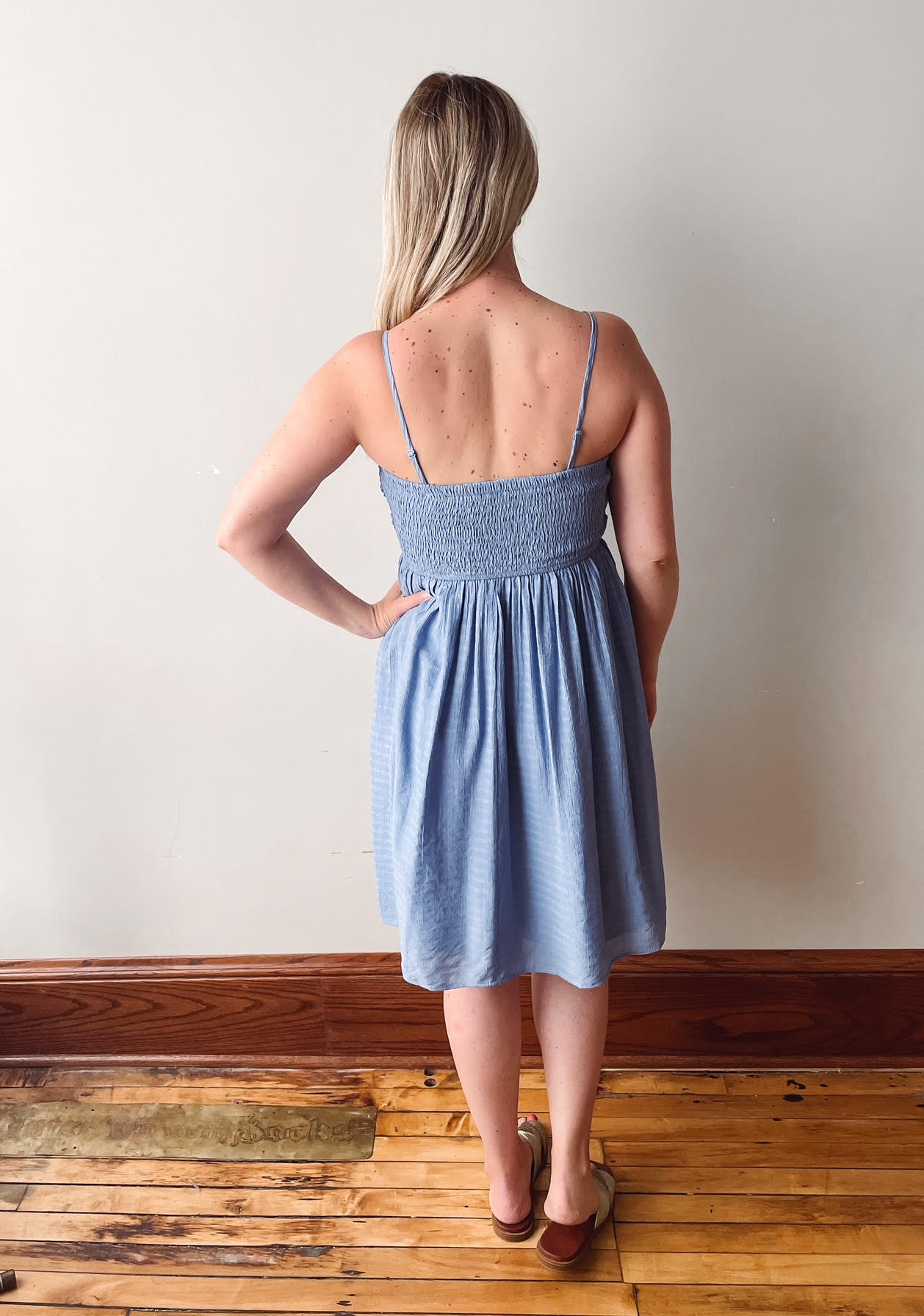 Periwinkle Smocked Sun Dress