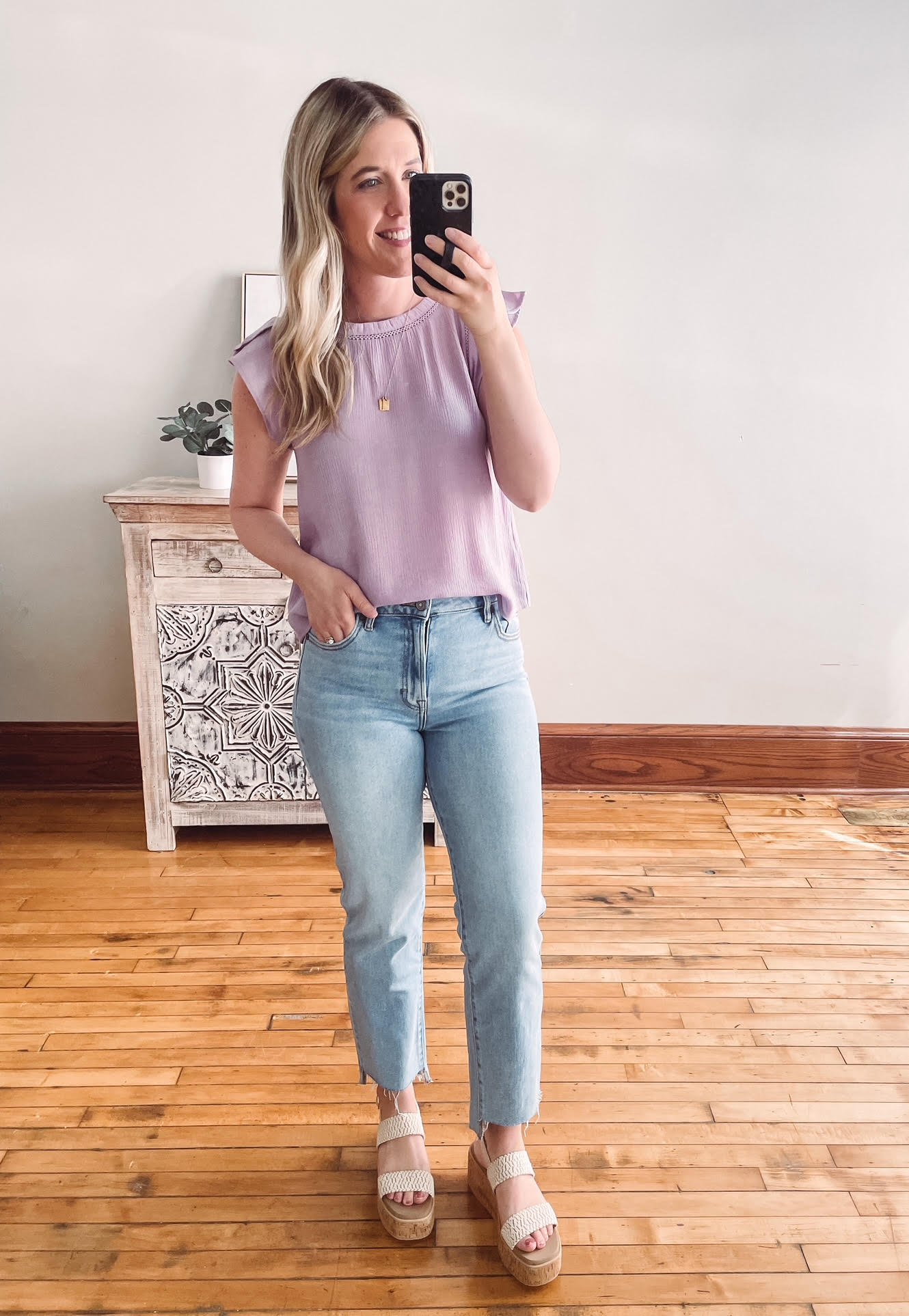 Jalynn Lavender Tulip Blouse